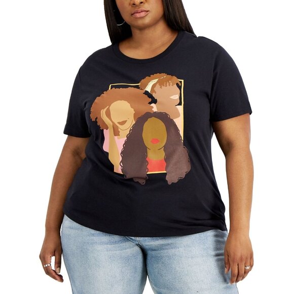 Love Tribe Womens Trendy Plus Size Radiant-Graphic T-Shirt, New - Picture 1 of 9